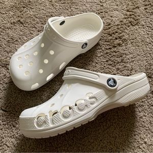 White Crocs Worn once